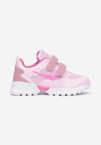 Różowe Buty Sportowe na Rzepy Maelona