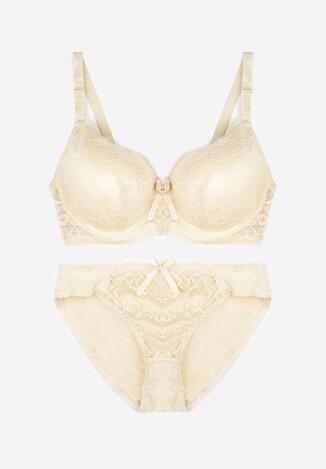 Jasnobeżowy Komplet Bielizny 2-częściowy Fulori