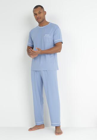 Niebieska  2-częściowa Piżama z T-shirtem i Spodniami  Stevana