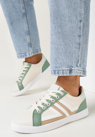 Sneakers Bej cu verde