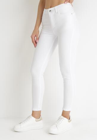 Białe Bawełniane Spodnie Skinny Brendalisa