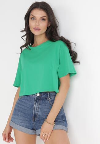 Zielony Krótki T-shirt Oversize Lilu