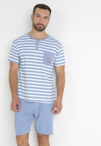 Niebieska 2-częściowa Piżama z T-shirtem i Szortami Celida