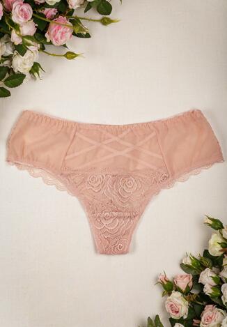 Różowe Koronkowe Majtki Kayo