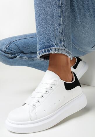 Sneakers Alb cu negru