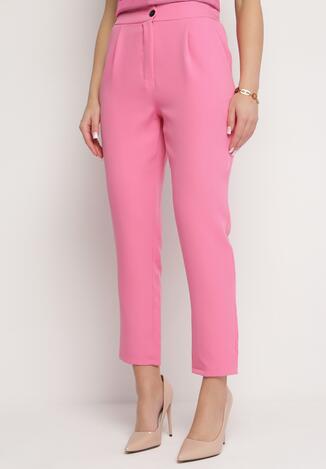Różowe Spodnie Cygaretki Borlo