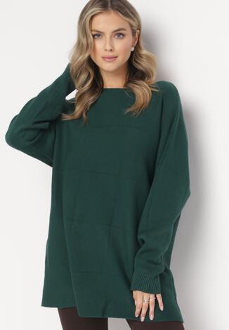 Zielony Sweter z Długim Rękawem Shi
