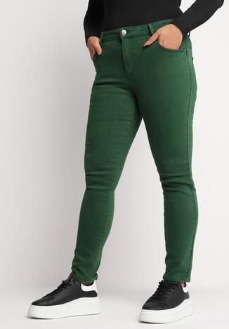 Zielone Spodnie Skinny Nitla
