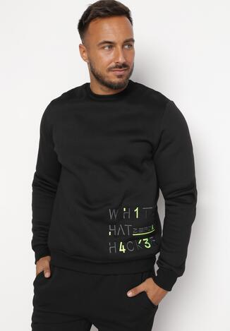 Czarna Bluza z Haftem Fianeva