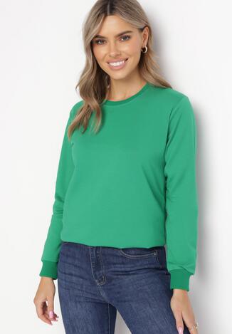 Zielona Bluzka Bluza z Długim Rękawem Sikeba
