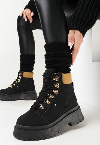 Czarne Traperki Nelana