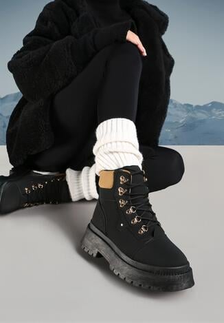 Czarne Traperki Nelana