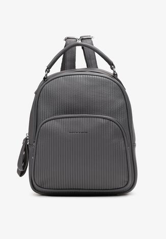 Szary Plecak Miejski z Drobnym Pikowaniem Bira