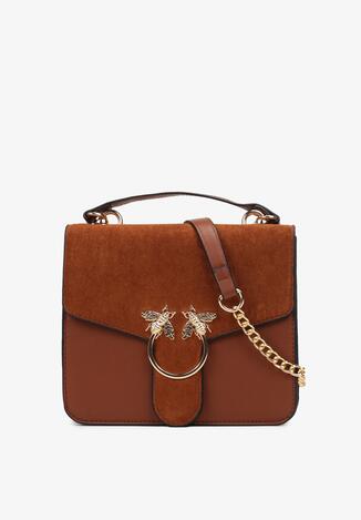 Brązowa Mała Torebka na Ramię Selemes