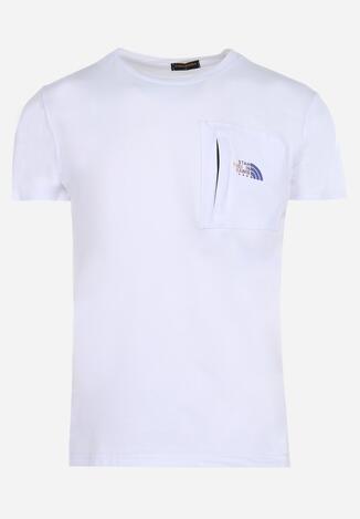 Biała Bawełniana Koszulka z Krótkim Rękawem Cerinna