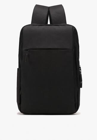 Czarny Plecak na Laptopa z Portem USB Ninisa