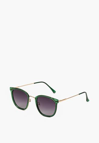 Zielone Kwadratowe Okulary Przeciwsłoneczne Bedara