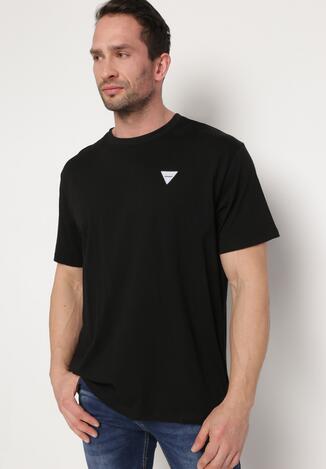 Czarna Klasyczna Koszulka z Bawełny Zanfira