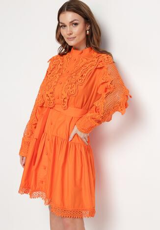 Pomarańczowa Sukienka Evenope