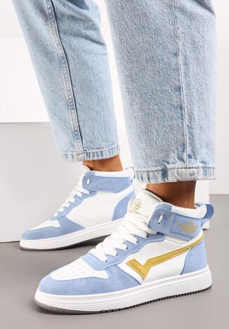 Biało-Niebieskie Sneakersy Zoiido