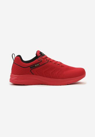 Czerwone Płaskie Klasyczne Buty Sportowe ze Sznurowaniem Clarilla