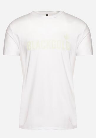 Biała Klasyczna Koszulka z Bawełny z Ozdobnym Napisem Altima