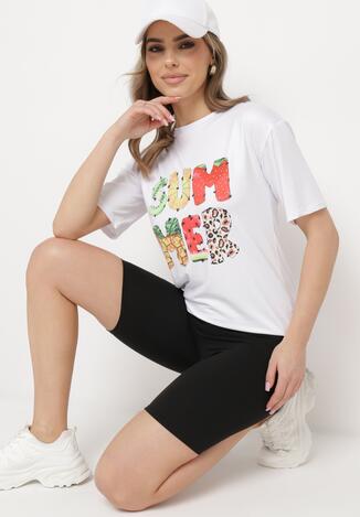 Czarno-Biały  Komplet  z T-shirtem i Szortami Typu Kolarki Tiimavee
