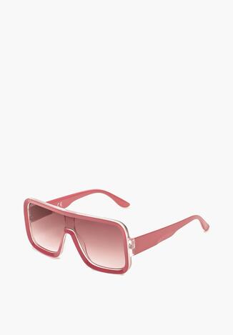 Różowe Nowoczesne Okulary Przeciwsłoneczne z Grubymi Oprawkami Moalixa