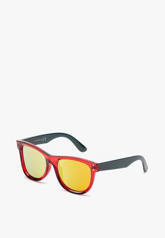 Czerwone Klasyczne Okulary Przeciwsłoneczne z Filtrem UV Tinabeli