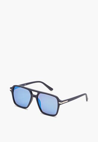 Niebieskie Okulary Przeciwsłoneczne z Filtrem UV w Stylu Pilotek Aretas