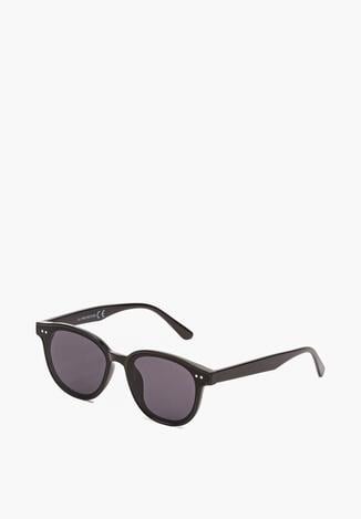 Czarne Klasyczne Okulary Przeciwsłoneczne z Filtrem UV Ellenarisa