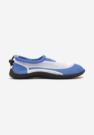 Niebiesko-Białe Płaskie Buty Sportowe do Wody Renelsea