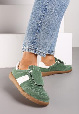 Sneakers Verde cu alb