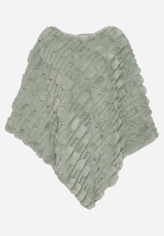 Jasnozielone Ponczo Ozdobione Tłoczeniem Dairis