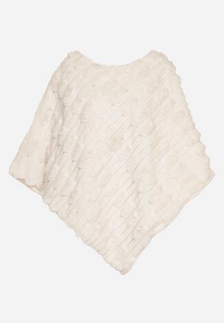 Jasnobeżowe Ponczo Ozdobione Tłoczeniem Dairis