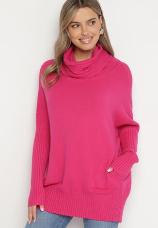 Fuksjowy Golf z Bawełną i Wiskozą z Wsuwanymi Kieszeniami oraz Ściągaczami Clarissea