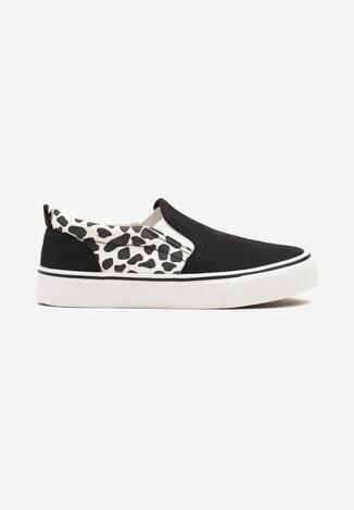 Czarne Tenisówki Wsuwane Slip On Setarin