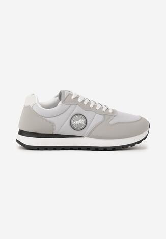 Szare Buty Sportowe Sneakersy z Ozdobną Aplikacją Salintia