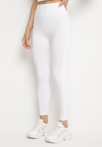 Białe Legginsy z Modelującymi Przeszyciami Selettia