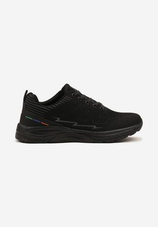 Czarne Buty Sportowe Sneakersy z Perforacją Ziraline