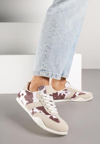 Czarno-Białe Sneakersy z Ozdobnym Paskiem Naliovela