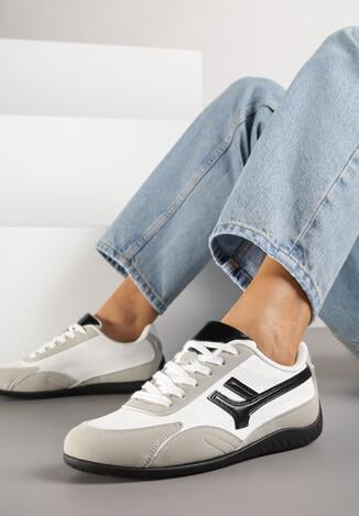Białe Sneakersy Ozdobione Geometrycznym Wzorem Arulia
