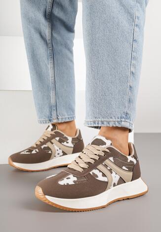 Czarno-Białe Sneakersy Ozdobione Paskami Florgisse
