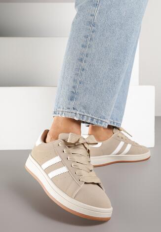 Sneakers Bej cu alb