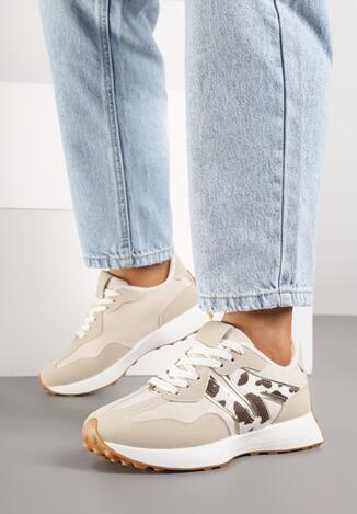 Czarno-Białe Sneakersy z Geometrycznym Wzorem Rilestra