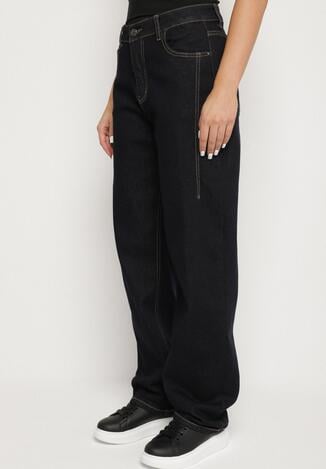 Niebieskie Jeansy o Kroju Skinny z Regularnym Stanem Wirlexia
