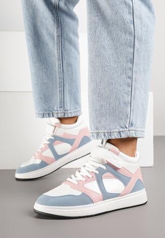 Sneakers Alb cu roz