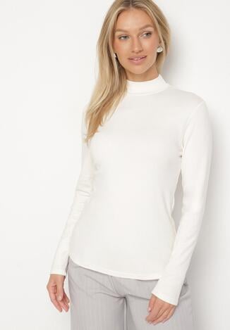 Biała Bluzka Golf Typu Longsleeve Altera