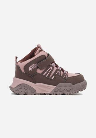 Różowe Ocieplone Botki Sportowe Stylizowane na Sneakersy Mevinadea