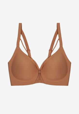 Brązowy Biustonosz z Ozdobnymi Paskami Zetessa